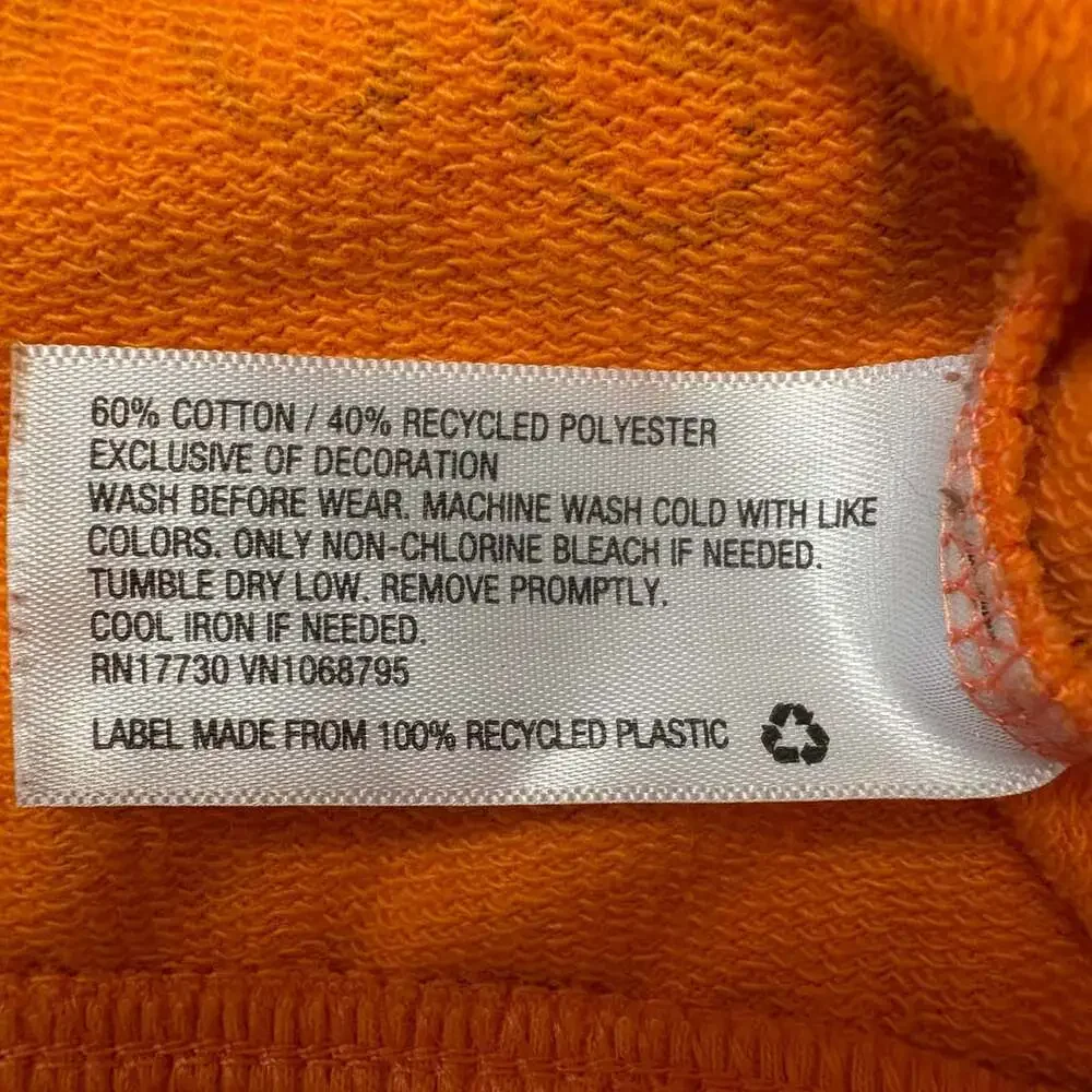 Cat & Jack Boo! Hoodie Size L Orange Black Halloween Pocket Pullover